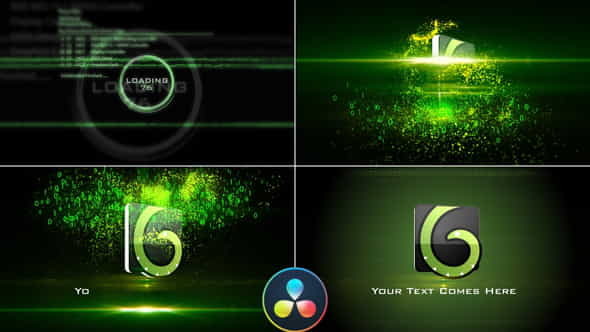 Digital Glitch Logo - DaVinci - VideoHive 33296974