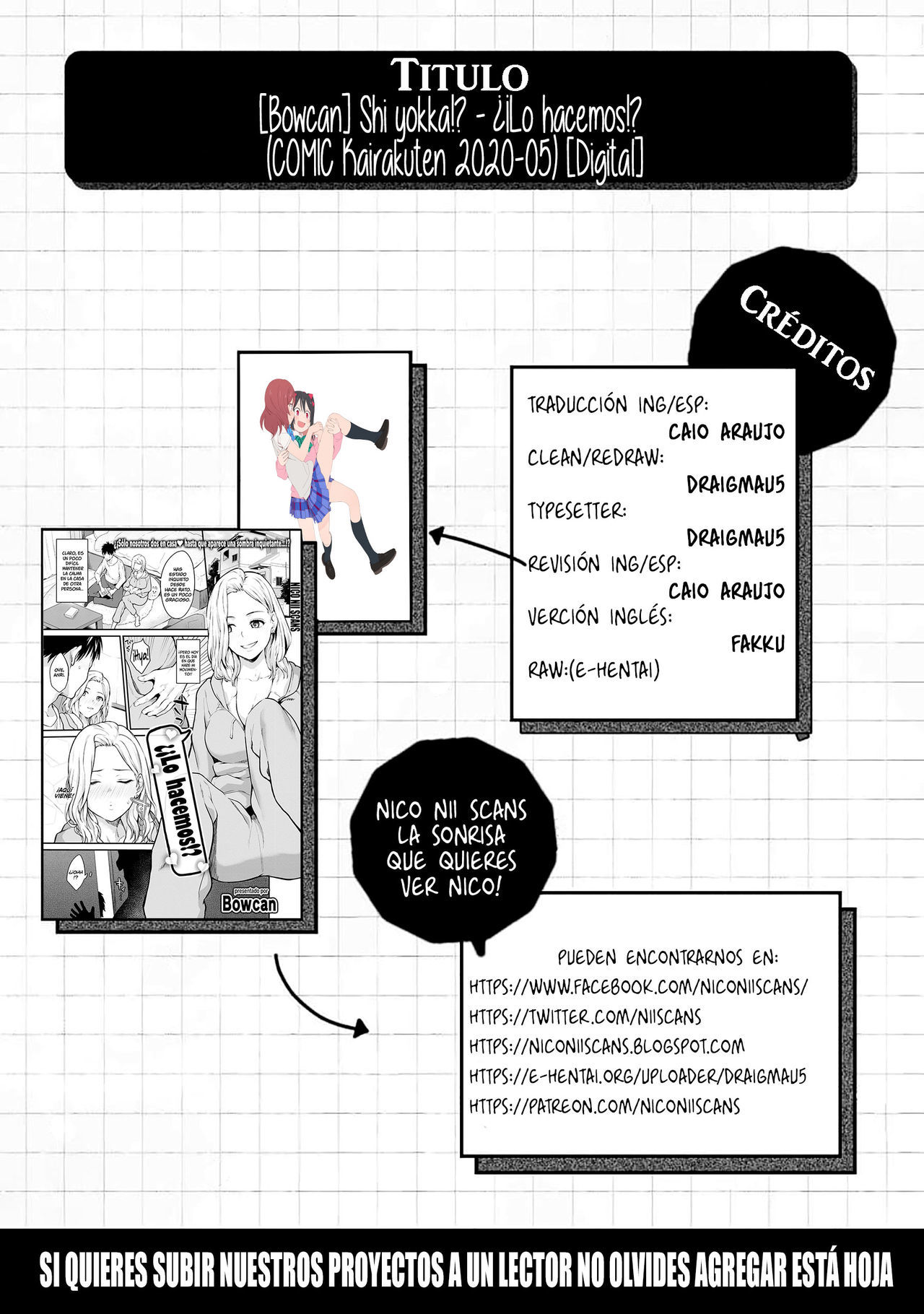 [Bowcan] Shiyokka!  ¿¡Lo hacemos! (COMIC Kairakuten 2020-05) [Spanish] [NicoNiiScans] [Digital]