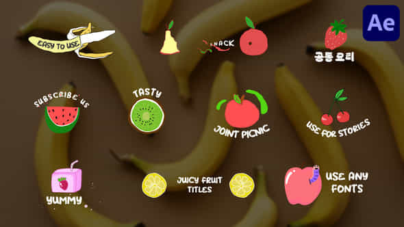 Juicy Fruit Titles - VideoHive 48378411