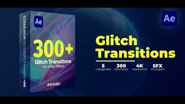 Glitch Transitions - VideoHive 46762527