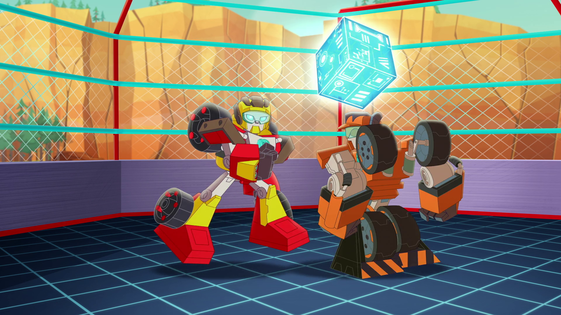 Трансформеры Rescue bots Academy встреча с Мегатроном