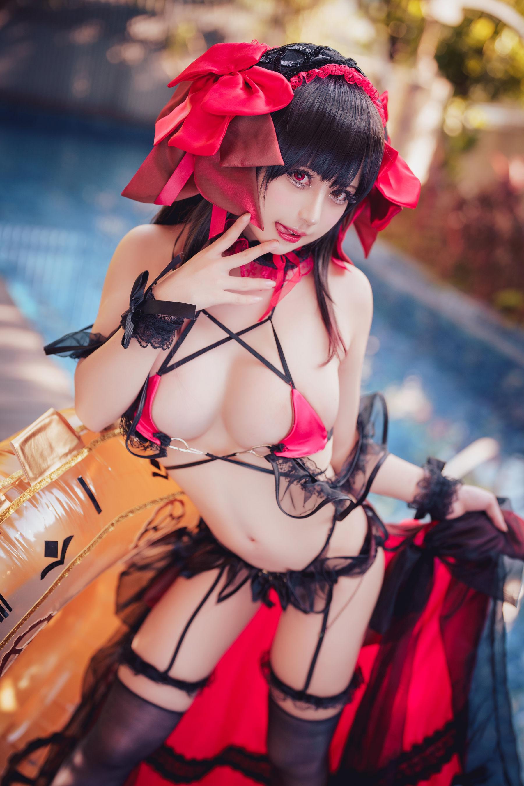 [网红COSER] 沖田凜花Rinka – Kurumi Tokisaki Swimsuit(2)