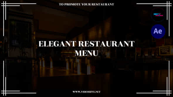 Elegant Restaurant Menu - VideoHive 38857192