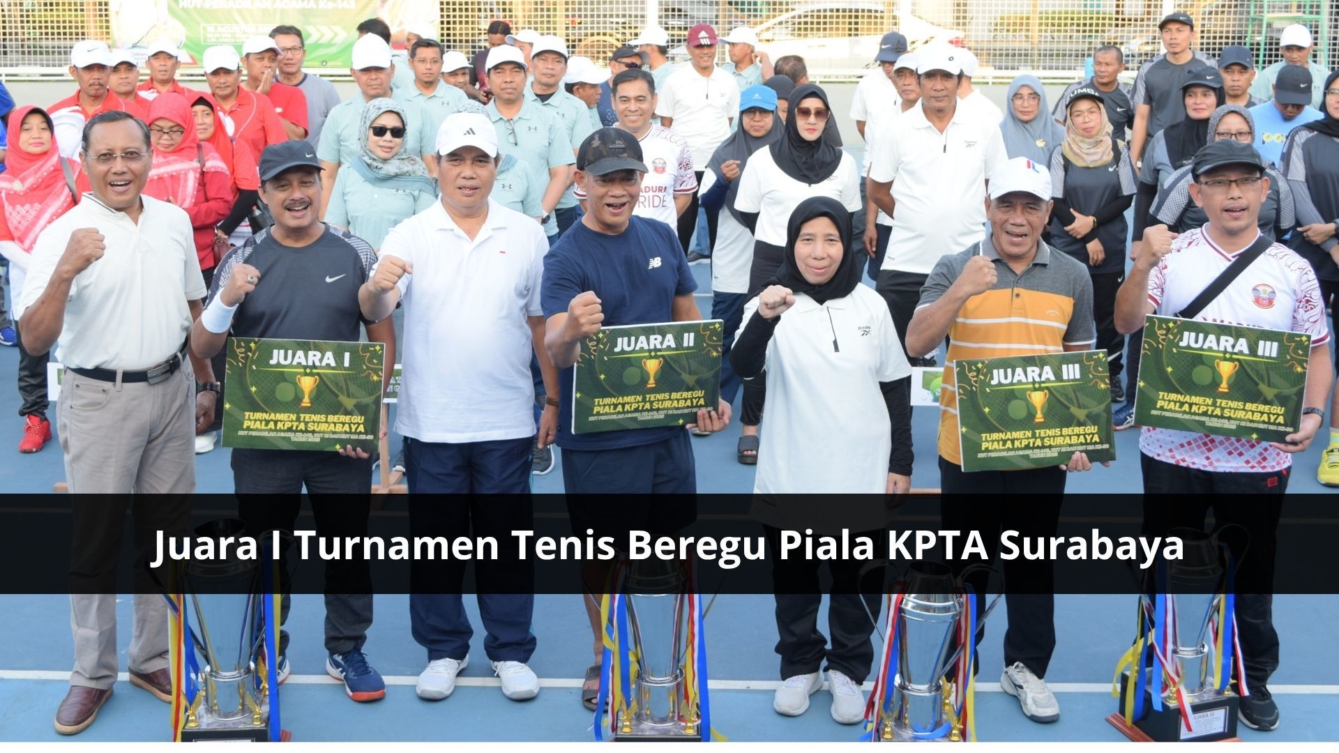 Koordinator Surabaya Raih Juara I Turnamen Tenis Beregu Piala KPTA Tahun 2025