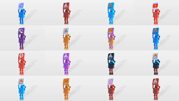 Funny Cartoon Robot - VideoHive 46189038