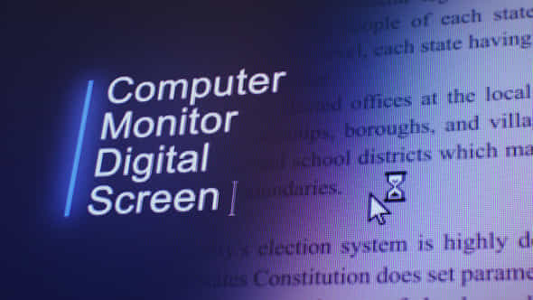 Computer Monitor Digital Screen - VideoHive 42940497