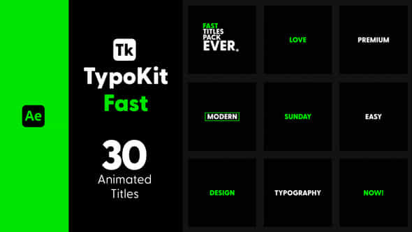 Typo Kit Fast - VideoHive 44506562