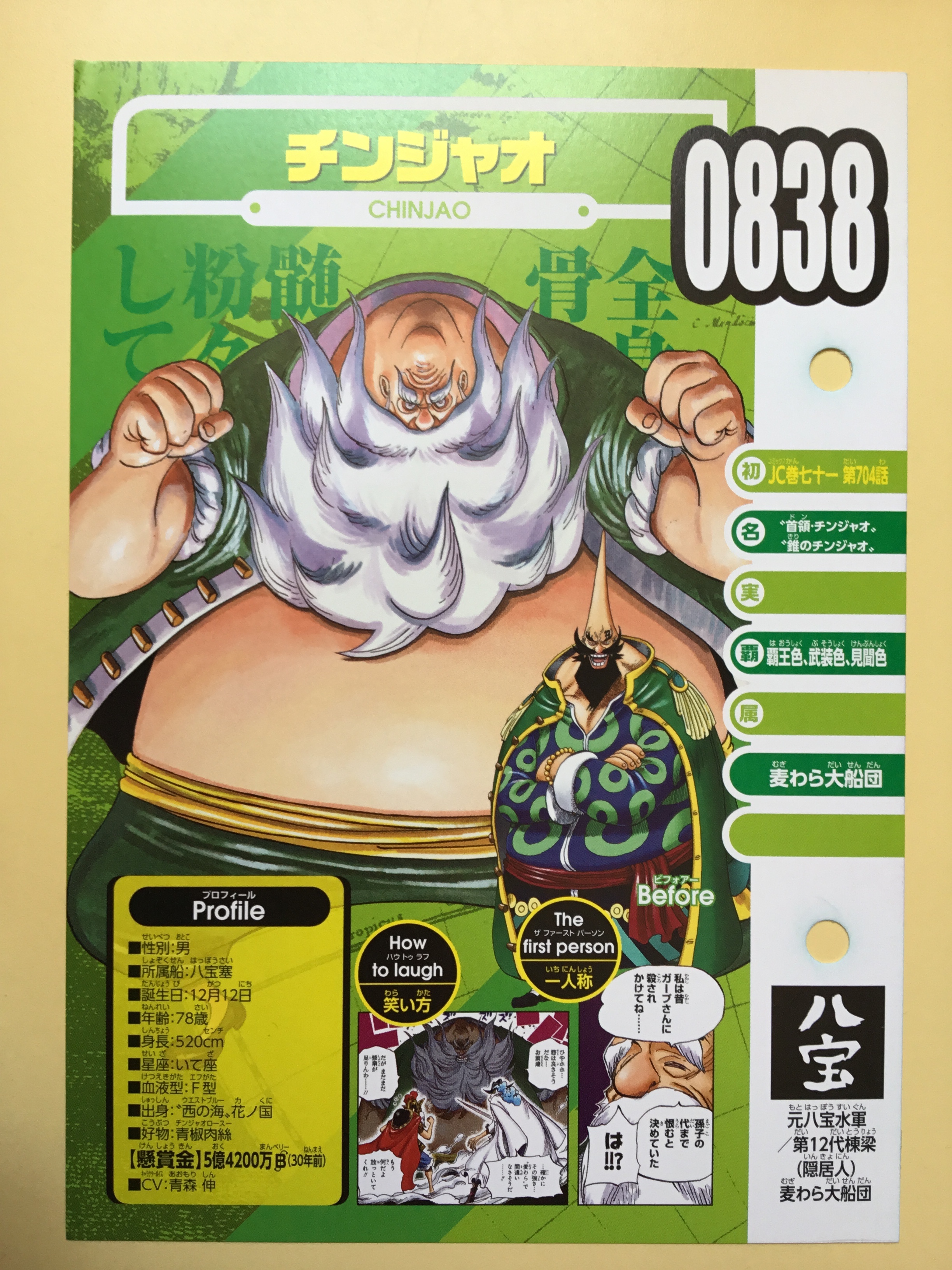 Vivre Card One Piece Visual Dictionary New One Piece Databook On Sale 4th September Page 84