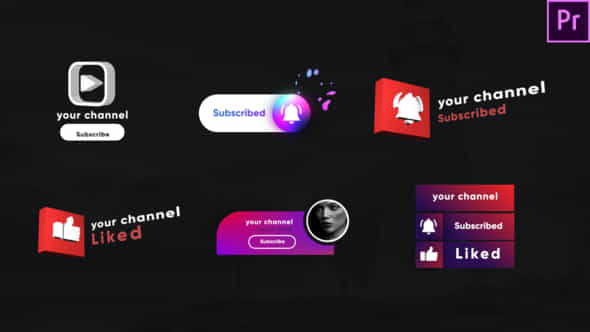 Youtube Stylish Subscribe - VideoHive 26825446