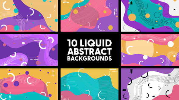 Liquid Abstract Backgrounds - VideoHive 50474226