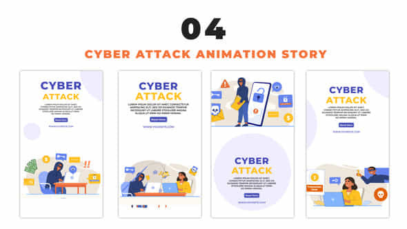 Cyber Threat Flat - VideoHive 48659742