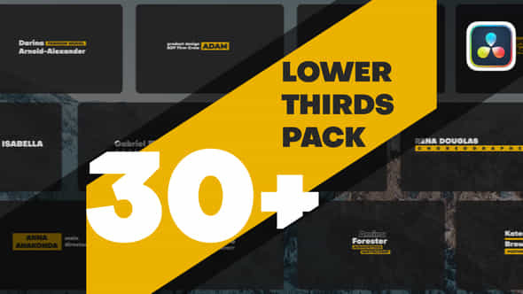 Lower Thirds Pack Davinci Resolve - VideoHive 50292763