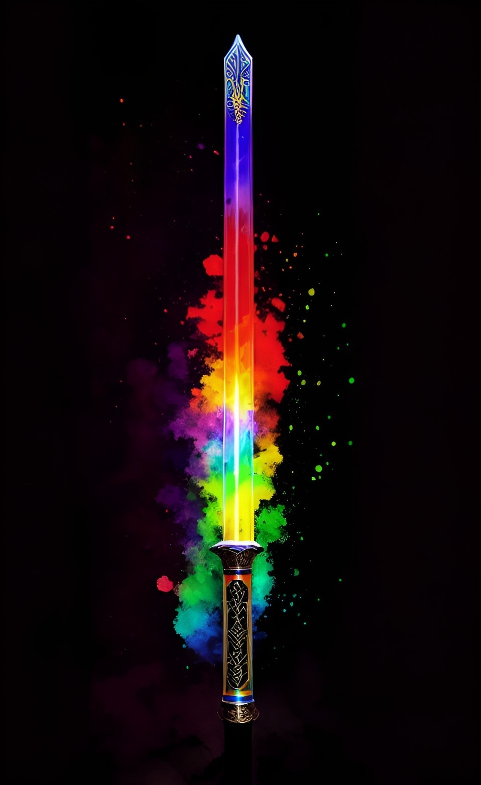 Rainbow Flaming Sword