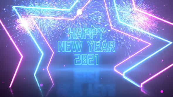 Neon Party New Year Wishes - VideoHive 29794322