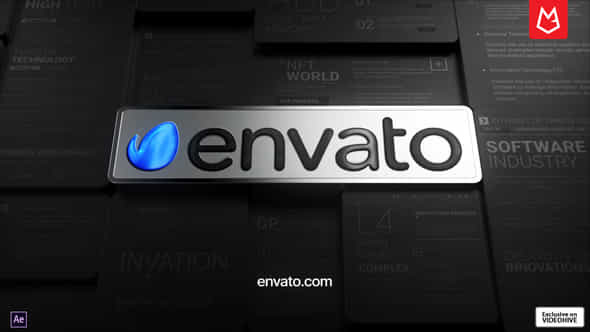 High Tech Logo Reveal 3D Animation - VideoHive 53058645