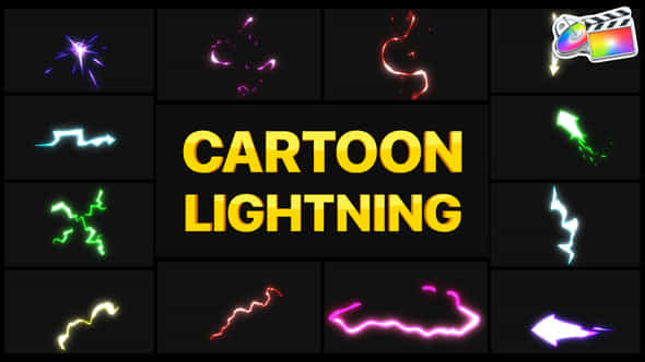 Cartoon Lightning Elements - VideoHive 37649760