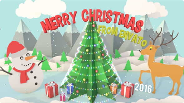 Christmas Pop Up Card - VideoHive 14020447
