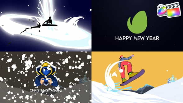 Snowboard Logo Pack | FCPX - VideoHive 35406166