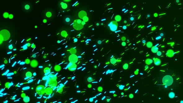 Flying Green Particles Fire Sparks - VideoHive 32391170