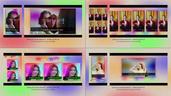Typographic Rgb Intro - VideoHive 58599389