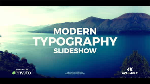 Modern Typography Slideshow - VideoHive 20135040