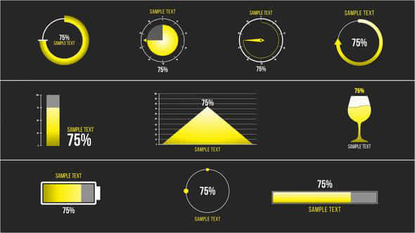 10 Percentage Infographics - VideoHive 46173287