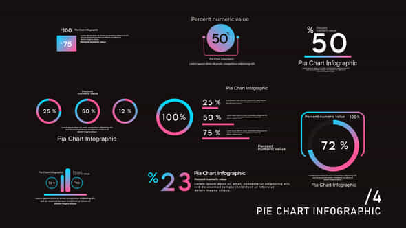 Pie Chart Infographics - VideoHive 45697093