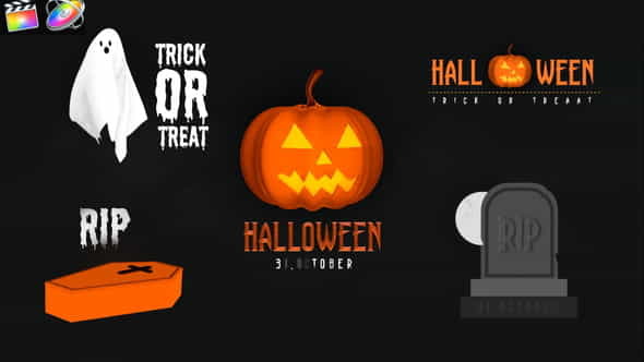 Halloween Spooky Titles - VideoHive 33558959
