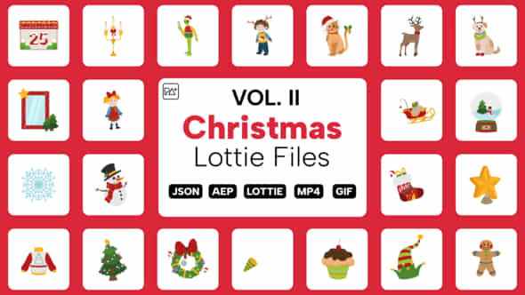 Christmas Lottie Files - VideoHive 41001209