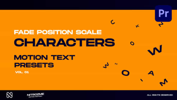 Characters Motion Text - VideoHive 45890310
