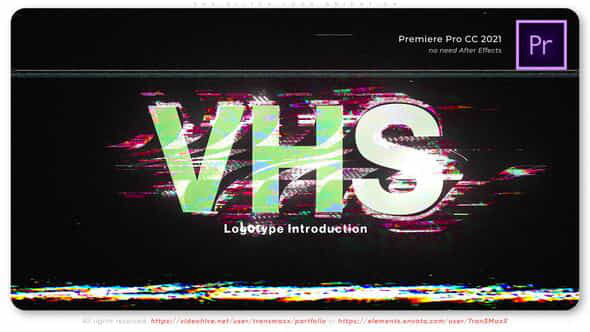 Vhs Glitch Logo Animation - VideoHive 52205787