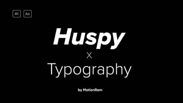 Huspy Typography 1.0 - VideoHive 39898354
