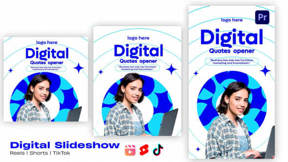 Digital Opener Minimalistic Mogrt Instagram Shorts Tik Tok - VideoHive 52308495