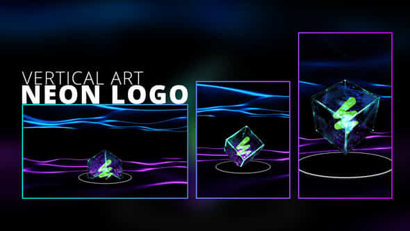 Neon Logo Vertical Art - VideoHive 53674978