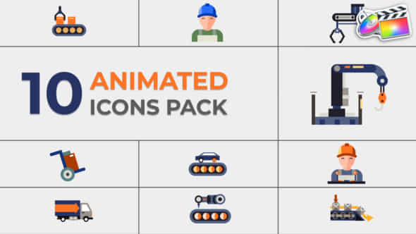 Industrial Icons Pack - VideoHive 47409213