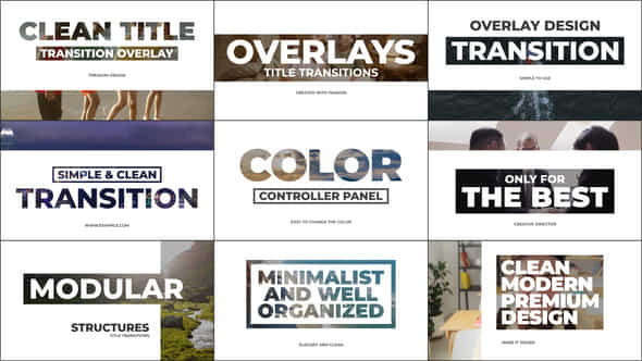 Overlay Title Transitions - VideoHive 38839713