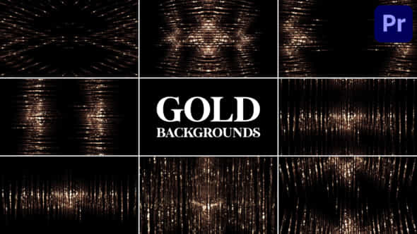 Gold Backgrounds For Premiere Pro - VideoHive 51443594