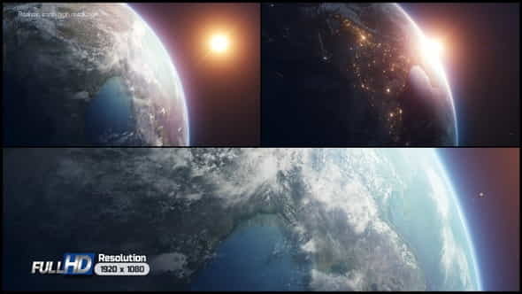 Sunrise over Earth in Space - VideoHive 30917157