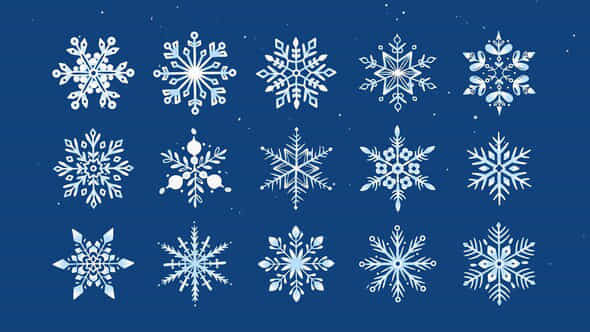 Snowflake Icon Animations - VideoHive 49197267