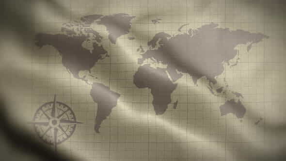 World Map Old 01 Flag - VideoHive 30443337