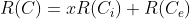 R(C)=xR(C_i)+R(C_e)