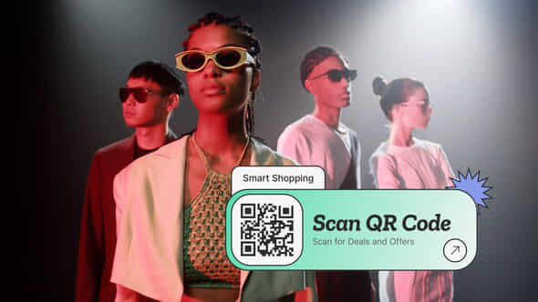 Modern Qr Code Titles - VideoHive 58639573