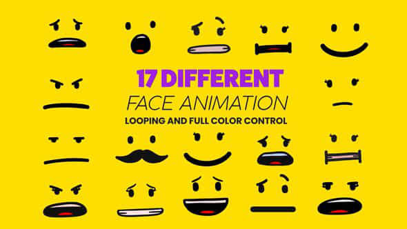 Cartoon Animated Face Pack 03 - VideoHive 52886452