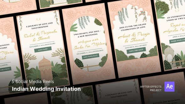 Social Media Reels Indian Wedding Invitation After Effects Template - VideoHive 49554285