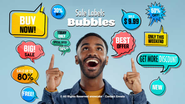 Sale Labels Bubbles - VideoHive 51317625