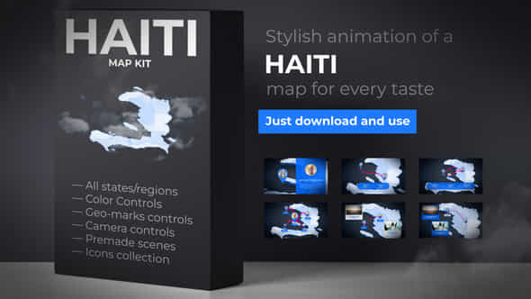 Haiti Map - - VideoHive 39889020