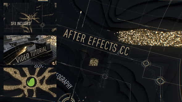 Abstract Black Gold Intro - VideoHive 29680098