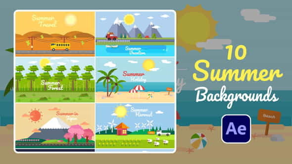 Summer Background | After Effects - VideoHive 30443972