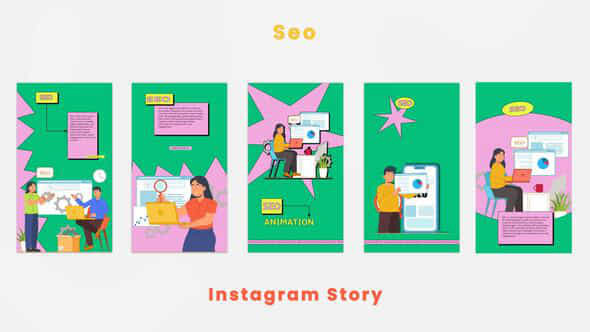 Seo Strategy Instagram Story - VideoHive 44420397