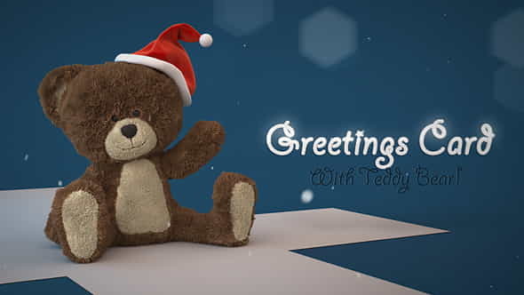 Christmas Teddy Bear Greetings - VideoHive 13892821